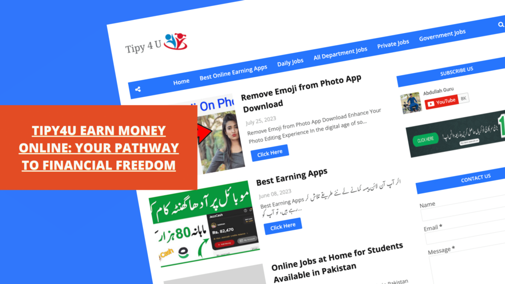 Tipy4u Earn Money Online: Your Pathway to Financial Freedom